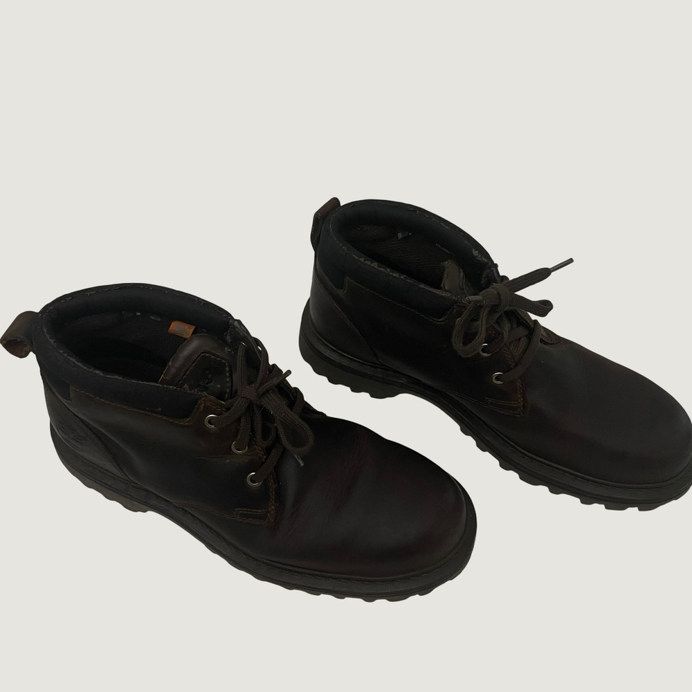 VTG Timberland Arida Y2K Leather Chukka Boots 10M Brown Lug Sole Work Boot 87093